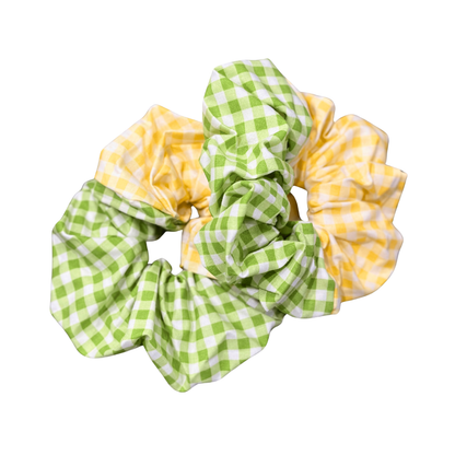 Gingham super scrunchies