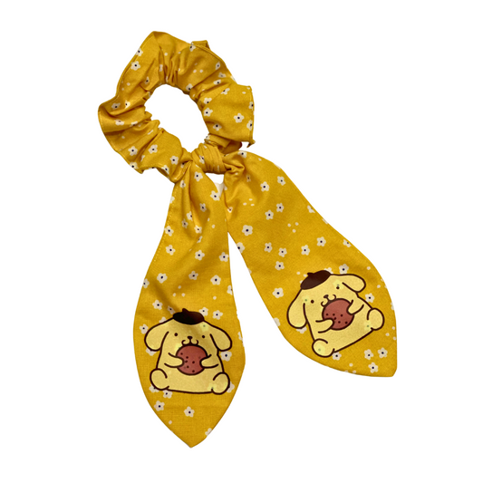 Pom Bear scrunchie long tails